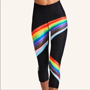 NWT Peloton Pride Flag Noir High Waist Capri